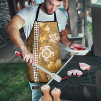 Gold Hibiscus Turle Apron Hawaiian Style Tribal Tapa Pattern LT9 - Polynesian Pride