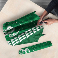 Green Hibiscus Turle Umbrella Hawaiian Style Tribal Tapa Pattern LT9 - Polynesian Pride