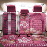 Pink Hibiscus Turle Back Car Seat Cover Hawaiian Style Tribal Tapa Pattern