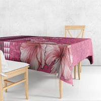 Pink Hibiscus Turle Tablecloth Hawaiian Style Tribal Tapa Pattern