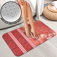 Red Hibiscus Turle Bathroom Set Hawaiian Style Tribal Tapa Pattern LT9 - Polynesian Pride