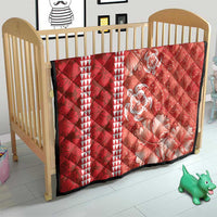 Red Hibiscus Turle Quilt Hawaiian Style Tribal Tapa Pattern