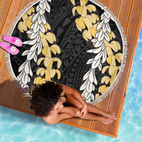 Puakenikeni and Maile Lei Beach Blanket Black Double Strand Lei