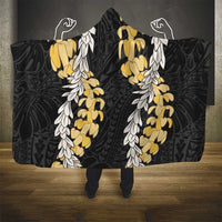 Puakenikeni and Maile Lei Hooded Blanket Black Double Strand Lei LT9 - Polynesian Pride