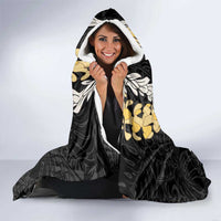 Puakenikeni and Maile Lei Hooded Blanket Black Double Strand Lei LT9 - Polynesian Pride