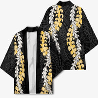 Puakenikeni and Maile Lei Kimono Black Double Strand Lei - Polynesian Pride