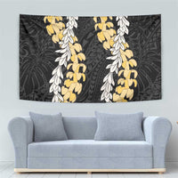 Puakenikeni and Maile Lei Tapestry Black Double Strand Lei LT9 - Polynesian Pride