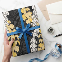Puakenikeni and Maile Lei Wrapping Paper Black Double Strand Lei - Polynesian Pride