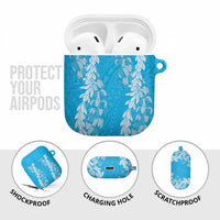 Puakenikeni and Maile Lei AirPods Case Blue Double Strand Lei LT9 - Polynesian Pride