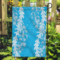Puakenikeni and Maile Lei Garden Flag Blue Double Strand Lei