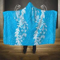 Puakenikeni and Maile Lei Hooded Blanket Blue Double Strand Lei LT9 - Polynesian Pride
