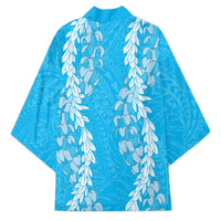 Puakenikeni and Maile Lei Kimono Blue Double Strand Lei - Polynesian Pride