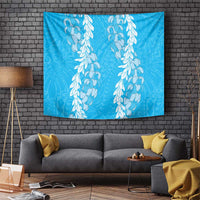 Puakenikeni and Maile Lei Tapestry Blue Double Strand Lei LT9 Blue - Polynesian Pride