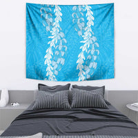 Puakenikeni and Maile Lei Tapestry Blue Double Strand Lei LT9 - Polynesian Pride
