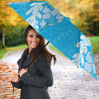 Puakenikeni and Maile Lei Umbrella Blue Double Strand Lei LT9 - Polynesian Pride