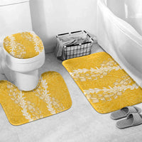 Puakenikeni and Maile Lei Bathroom Set Gold Double Strand Lei LT9 Mat Set Only (3 pcs) One Size Gold - Polynesian Pride