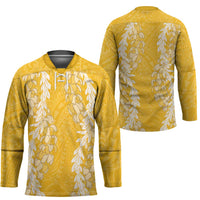 Puakenikeni and Maile Lei Hockey Jersey Gold Double Strand Lei LT9 - Polynesian Pride
