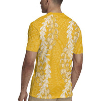 Puakenikeni and Maile Lei Rugby Jersey Gold Double Strand Lei