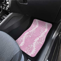 Puakenikeni and Maile Lei Car Mats Pink Double Strand Lei