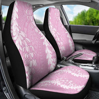 Puakenikeni and Maile Lei Car Seat Cover Pink Double Strand Lei