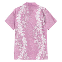 Puakenikeni and Maile Lei Hawaiian Shirt Pink Double Strand Lei