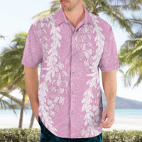 Puakenikeni and Maile Lei Hawaiian Shirt Pink Double Strand Lei