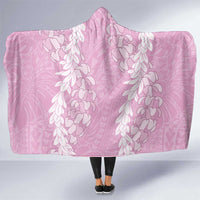 Puakenikeni and Maile Lei Hooded Blanket Pink Double Strand Lei LT9 One Size Pink - Polynesian Pride