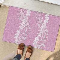 Puakenikeni and Maile Lei Rubber Doormat Pink Double Strand Lei LT9 - Polynesian Pride