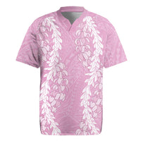 Puakenikeni and Maile Lei Rugby Jersey Pink Double Strand Lei