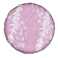 Puakenikeni and Maile Lei Spare Tire Cover Pink Double Strand Lei