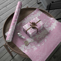 Puakenikeni and Maile Lei Wrapping Paper Pink Double Strand Lei - Polynesian Pride