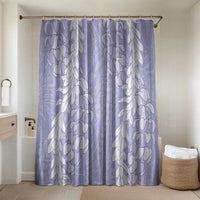 Puakenikeni and Maile Lei Bathroom Set Purple Double Strand Lei LT9 Shower Curtain Only Purple - Polynesian Pride