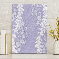 Puakenikeni and Maile Lei Canvas Wall Art Purple Double Strand Lei