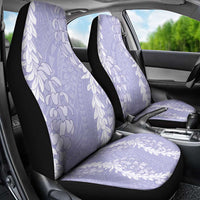 Puakenikeni and Maile Lei Car Seat Cover Purple Double Strand Lei