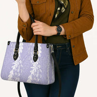 Puakenikeni and Maile Lei Leather Bag Purple Double Strand Lei LT9 - Polynesian Pride