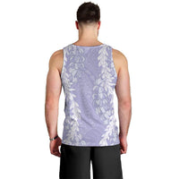 Puakenikeni and Maile Lei Men Tank Top Purple Double Strand Lei