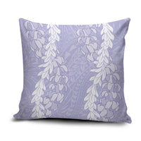 Puakenikeni and Maile Lei Pillow Cover Purple Double Strand Lei - Polynesian Pride