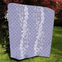Puakenikeni and Maile Lei Quilt Purple Double Strand Lei