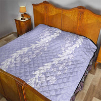 Puakenikeni and Maile Lei Quilt Purple Double Strand Lei