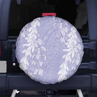 Puakenikeni and Maile Lei Spare Tire Cover Purple Double Strand Lei
