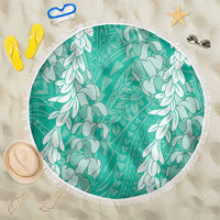 Puakenikeni and Maile Lei Beach Blanket Sage Green Double Strand Lei