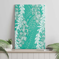 Puakenikeni and Maile Lei Canvas Wall Art Sage Green Double Strand Lei