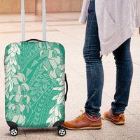 Puakenikeni and Maile Lei Luggage Cover Sage Green Double Strand Lei