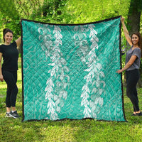 Puakenikeni and Maile Lei Quilt Sage Green Double Strand Lei
