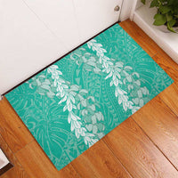 Puakenikeni and Maile Lei Rubber Doormat Sage Green Double Strand Lei LT9 - Polynesian Pride