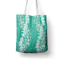Puakenikeni and Maile Lei Tote Bag Sage Green Double Strand Lei - Polynesian Pride