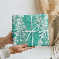 Puakenikeni and Maile Lei Wrapping Paper Sage Green Double Strand Lei - Polynesian Pride