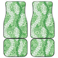 Green Puakenikeni and Maile Lei Car Mats Hawaiian Style Tribal Tapa Double Strand Lei
