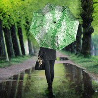 Green Puakenikeni and Maile Lei Umbrella Hawaiian Style Tribal Tapa Double Strand Lei LT9 - Polynesian Pride
