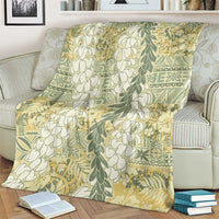 Vintage Puakenikeni and Maile Lei Blanket Hawaiian Style Tribal Tapa Double Strand Lei